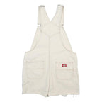 DICKIES Womens Cream Cotton Blend Dungarees Regular Fit Short Length M W34 L3