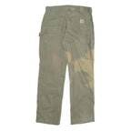 CARHARTT Mens Cotton Blend Relaxed Straight Trousers W33 L30 Workwear Utility