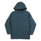 CARHARTT WIP Mens Blue Nylon Hooded Jacket S Zip Workwear Outerwear