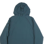 CARHARTT WIP Mens Blue Nylon Hooded Jacket S Zip Workwear Outerwear