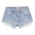 LEVI'S Womens Light Blue Denim Cut-Off Shorts M W30 501 Classic Fit