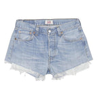 LEVI'S Womens Light Blue Denim Cut-Off Shorts M W30 501 Classic Fit