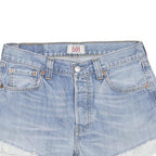 LEVI'S Womens Light Blue Denim Cut-Off Shorts M W30 501 Classic Fit