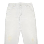 CARHARTT Mens Cotton Beige Relaxed Straight Trousers W34 L29 Workwear Utility