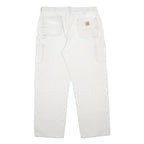 CARHARTT Mens Cotton Beige Relaxed Straight Trousers W34 L29 Workwear Utility