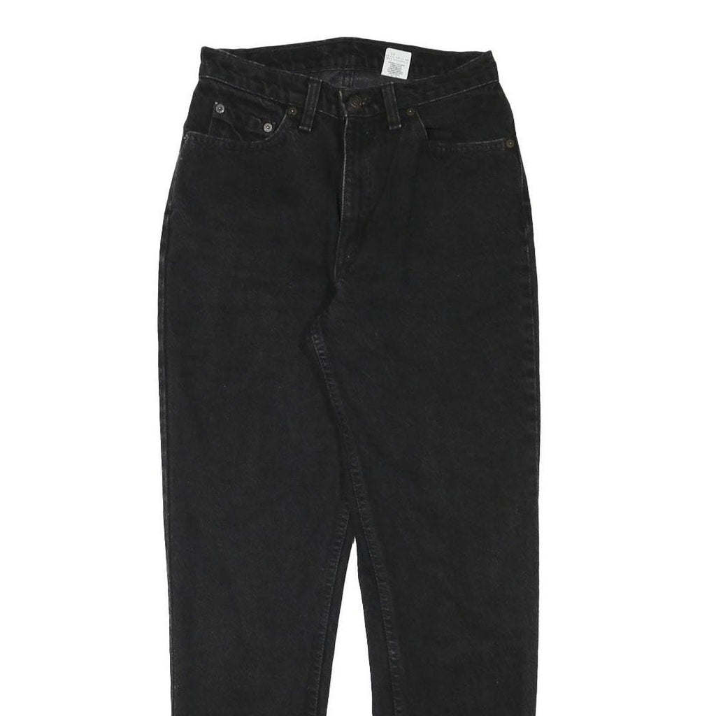 LEVI'S Womens Black Relaxed Straight Denim Medium W26 L29 Classic Zip Jeans