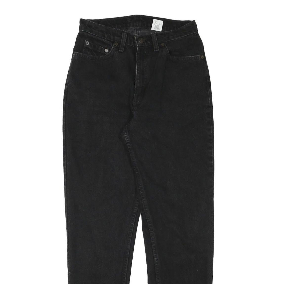 LEVI'S Womens Black Relaxed Straight Denim Medium W26 L29 Classic Zip Jeans
