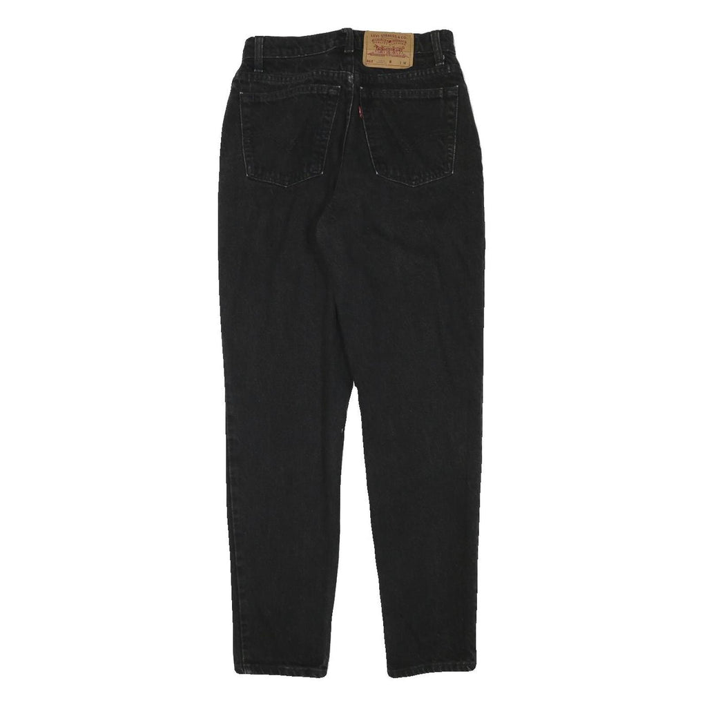 LEVI'S Womens Black Relaxed Straight Denim Medium W26 L29 Classic Zip Jeans