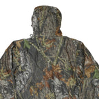 Mens Brown Camouflage Outdoor Jacket XL Polyester Blend Zip Hooded Rocky