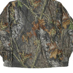 Mens Brown Camouflage Outdoor Jacket XL Polyester Blend Zip Hooded Rocky