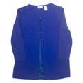 LIZ CLAIBORNE Womens Blouse Purple V-Neck Long Sleeve L