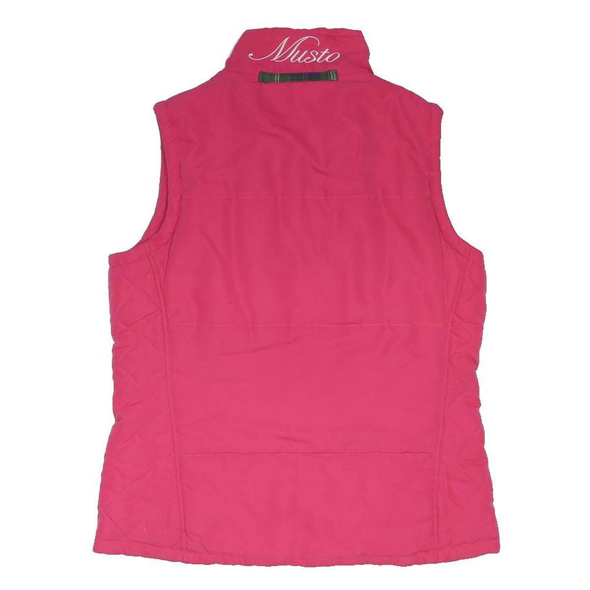 MUSTO Womens Pink Jacket UK 12 Polyester Blend Quilted Sleeveless Zip Outdoor