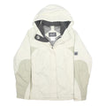 JACK WOLFSKIN Womens White & Light Grey Outdoor Jacket UK 16 Polyamide Zip
