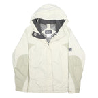 JACK WOLFSKIN Womens White & Light Grey Outdoor Jacket UK 16 Polyamide Zip