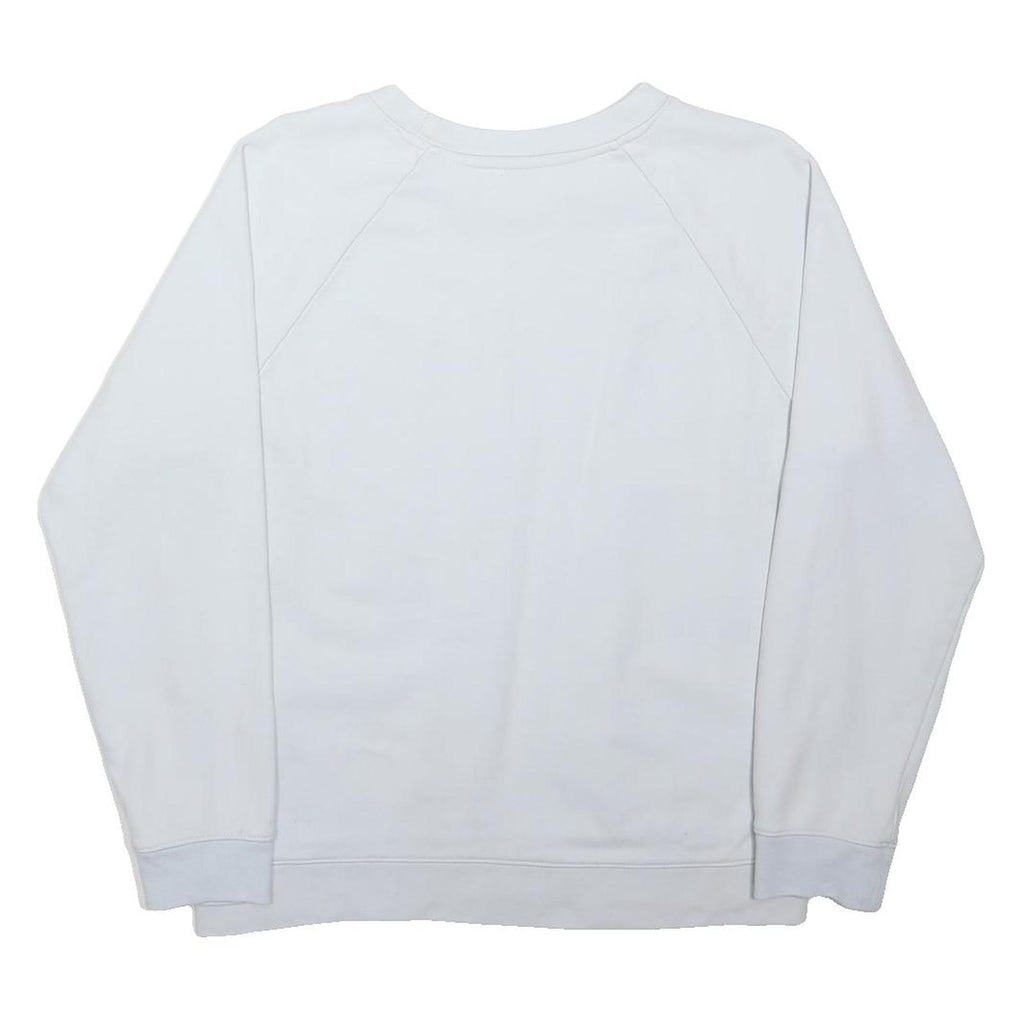 LEVI'S Mens White S Logo Crew Neck Sweatshirt Cotton Blend Pullover