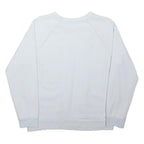 LEVI'S Mens White S Logo Crew Neck Sweatshirt Cotton Blend Pullover