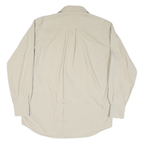 NAUTICA Mens Beige Cotton Blend Shirt L Classic Long Sleeve Button Shirt