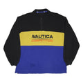 NAUTICA Mens Black & Yellow Blue Cotton Long Sleeve Polo Shirt XL Competition