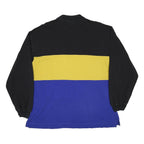 NAUTICA Mens Black & Yellow Blue Cotton Long Sleeve Polo Shirt XL Competition