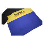 NAUTICA Mens Black & Yellow Blue Cotton Long Sleeve Polo Shirt XL Competition