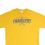 NFL Mens Yellow Chargers Graphic T-Shirt XL Short Sleeve Crew Neck Cotton
