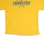 NFL Mens Yellow Chargers Graphic T-Shirt XL Short Sleeve Crew Neck Cotton