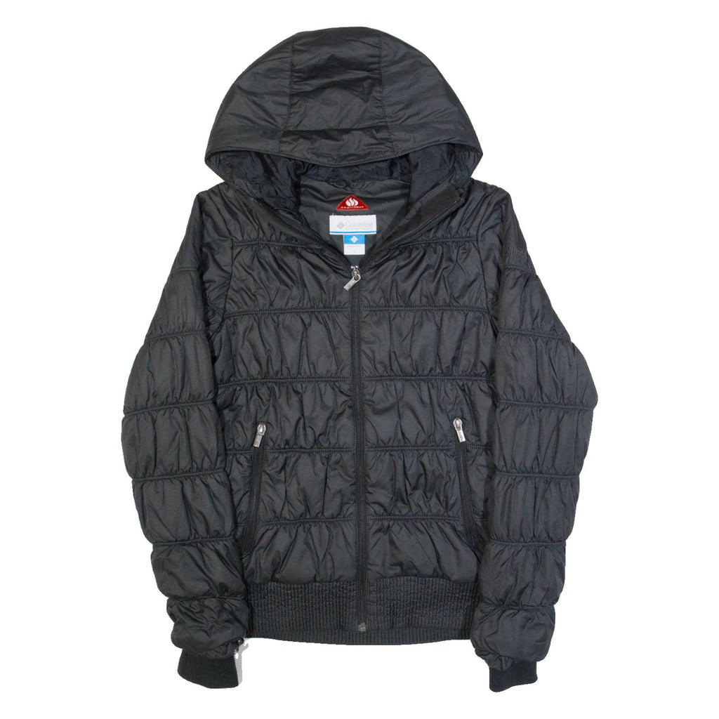 COLUMBIA Omni-Heat Womens Puffer Coat Black Hooded S