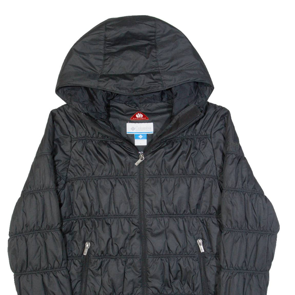 COLUMBIA Omni-Heat Womens Puffer Coat Black Hooded S