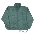 LAL Mens Green Nylon Jacket S Plain Zip Closure Lightweight Casual