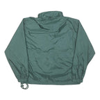 LAL Mens Green Nylon Jacket S Plain Zip Closure Lightweight Casual