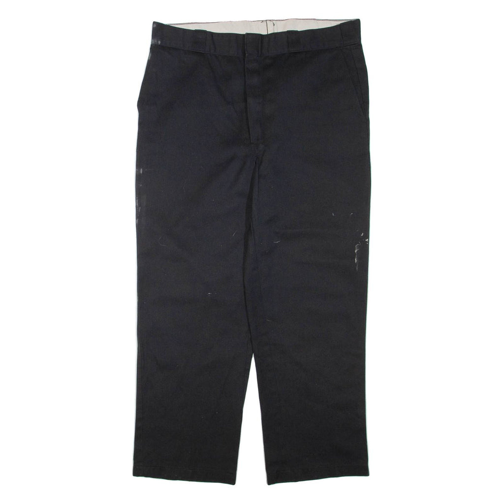 DICKIES Mens Trousers Black Regular Straight W38 L29