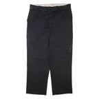 DICKIES Mens Trousers Black Regular Straight W38 L29