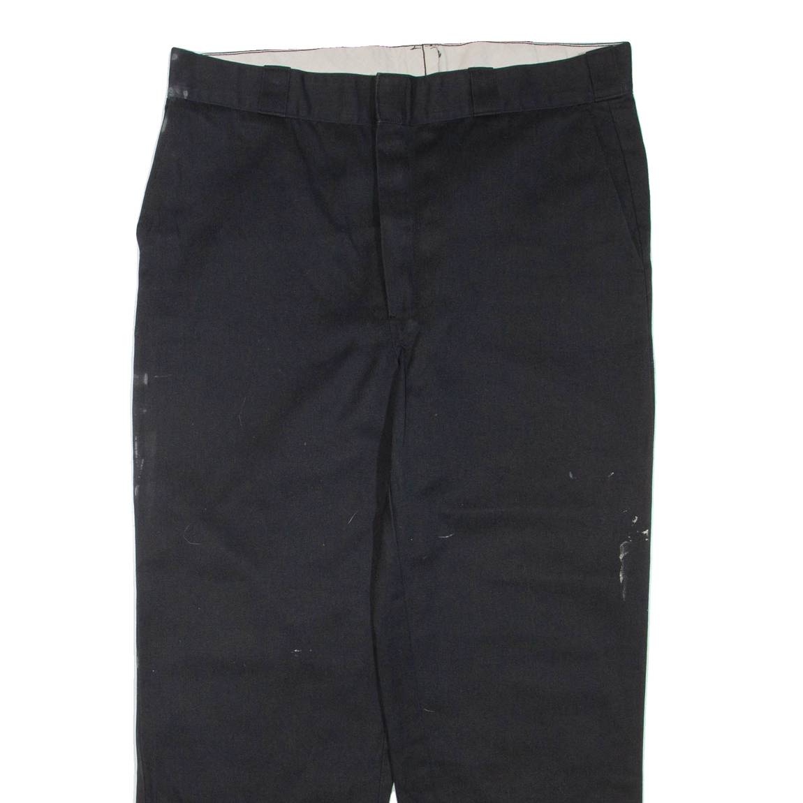 DICKIES Mens Trousers Black Regular Straight W38 L29