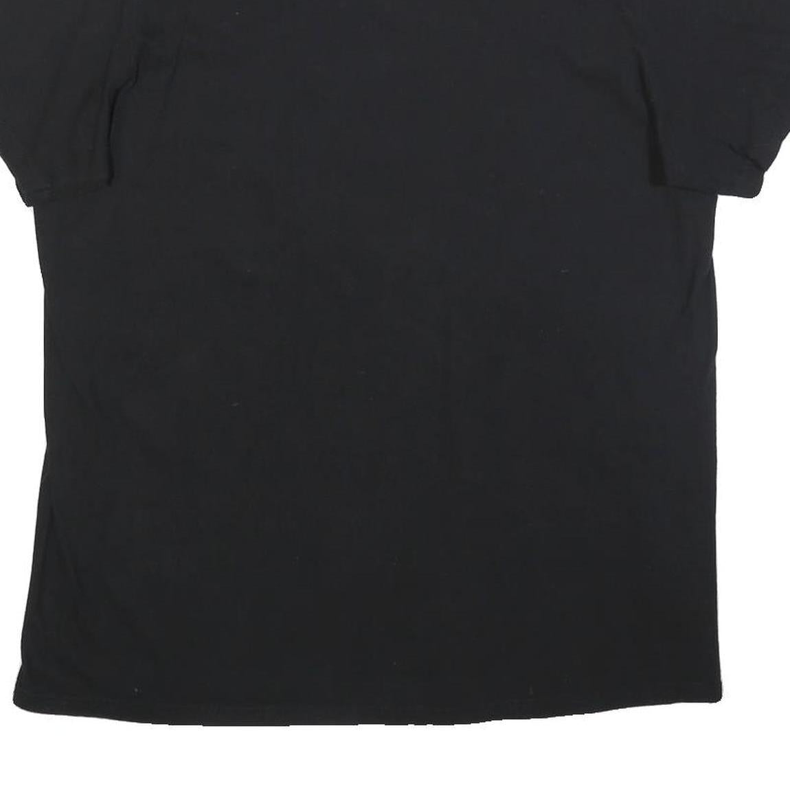 ADIDAS Mens Black Cotton Blend Logo Graphic T-Shirt L Crew Neck Short Sleeve