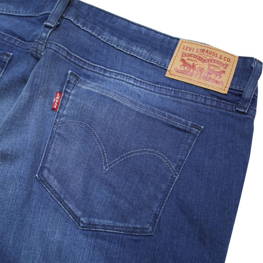 LEVI'S 711 Womens Jeans Blue Slim Skinny Denim Medium W33 L29 Zip Cotton Blend