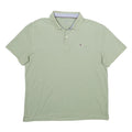 TOMMY HILFIGER Mens Light Green Polo Shirt XL Cotton Blend Short Sleeve Basic