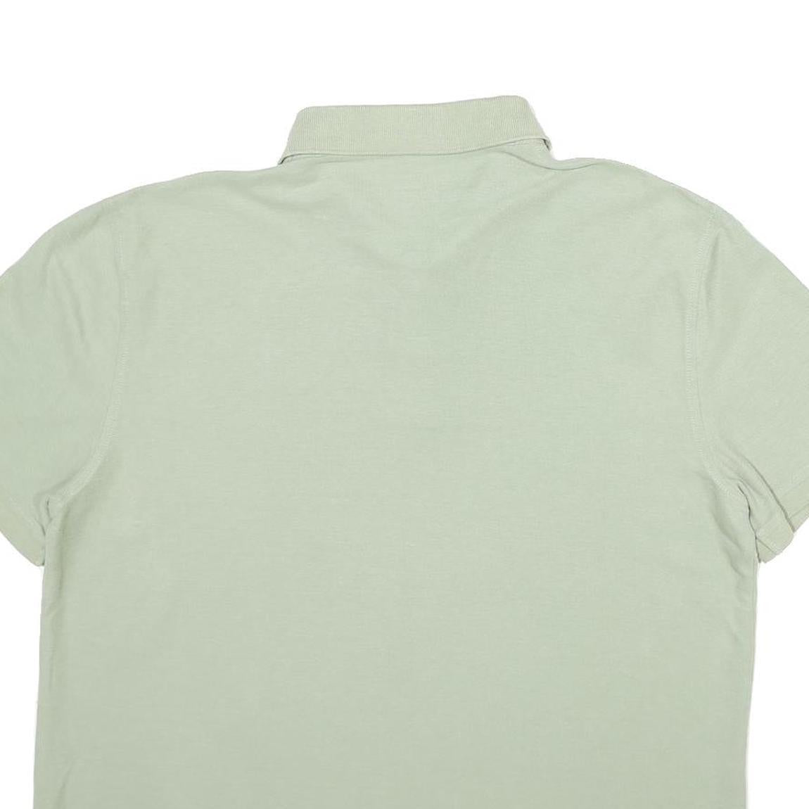 TOMMY HILFIGER Mens Light Green Polo Shirt XL Cotton Blend Short Sleeve Basic