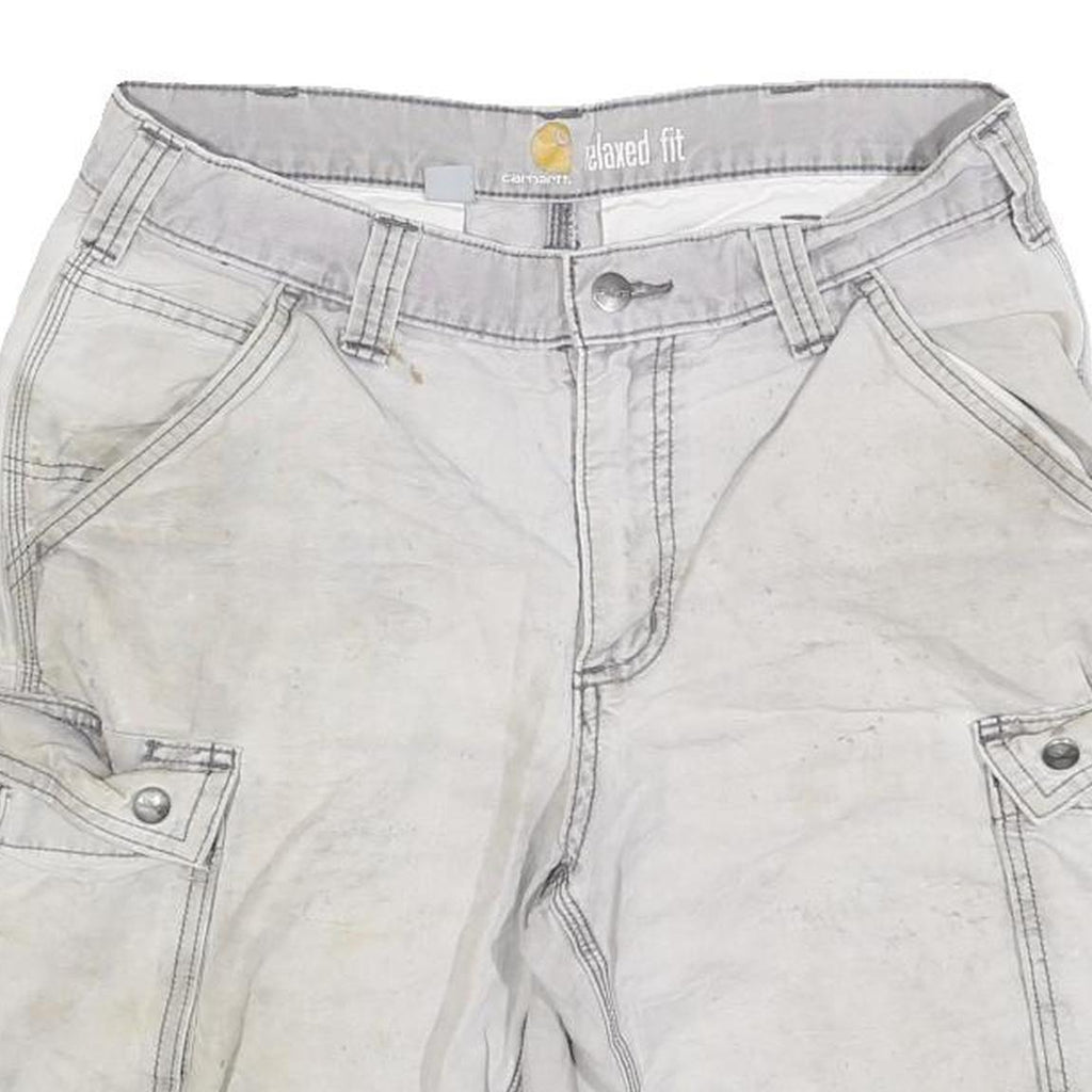 CARHARTT Mens Shorts Beige Casual Cargo M W32 Relaxed Fit Cotton Blend