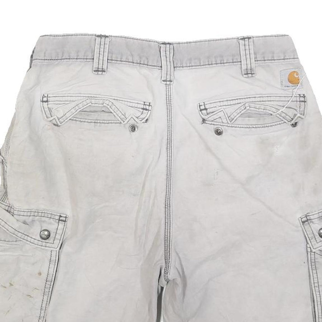 CARHARTT Mens Shorts Beige Casual Cargo M W32 Relaxed Fit Cotton Blend