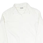 PUMA Womens White Jacket UK 10 Polyester Blend Plain Zip Lightweight Sportswear