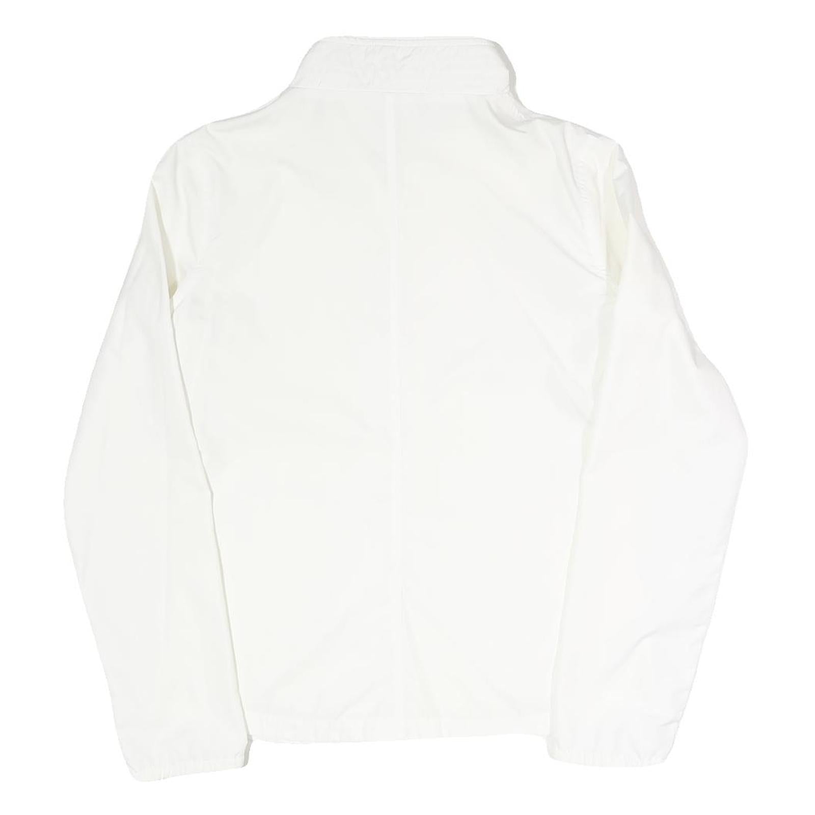 PUMA Womens White Jacket UK 10 Polyester Blend Plain Zip Lightweight Sportswear
