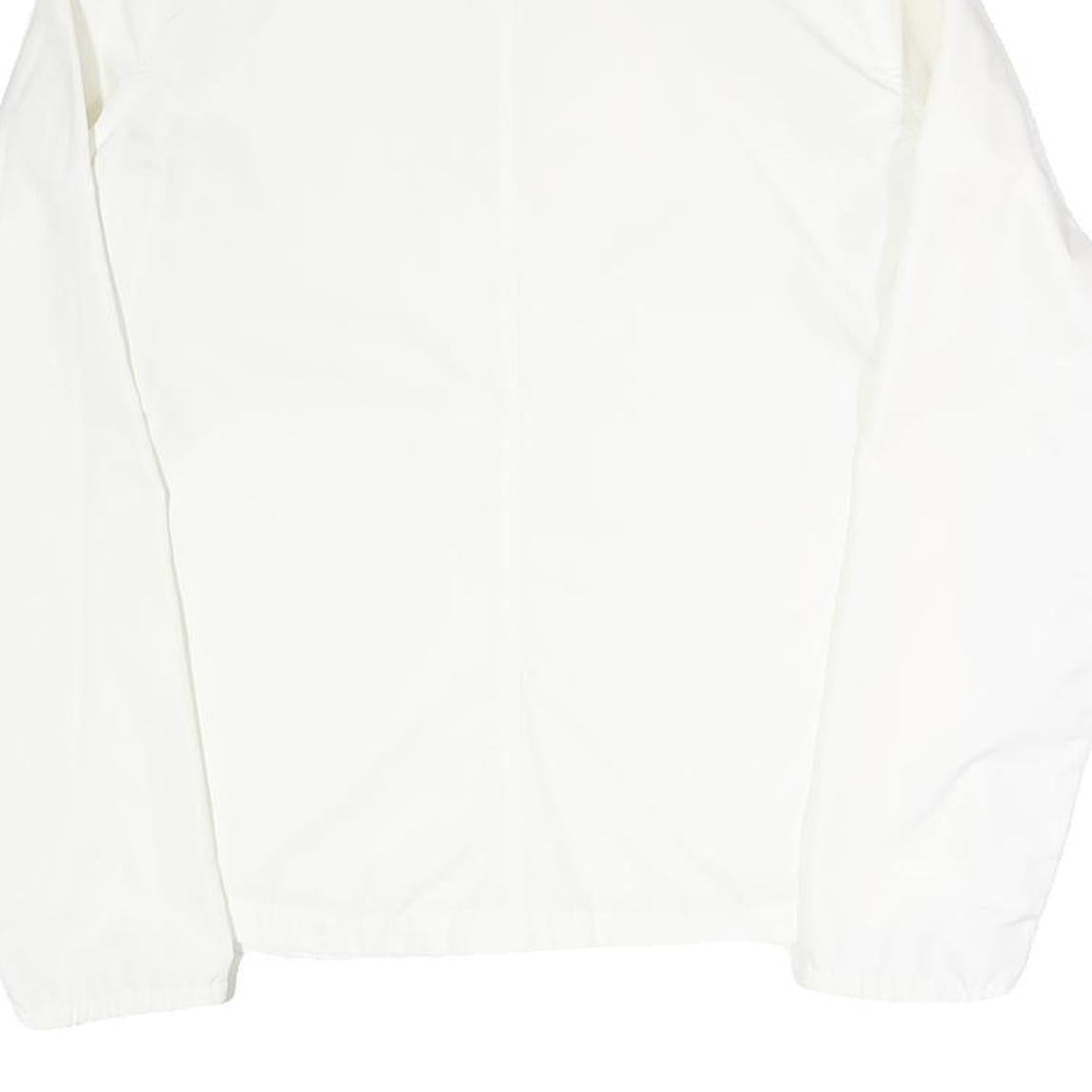 PUMA Womens White Jacket UK 10 Polyester Blend Plain Zip Lightweight Sportswear