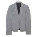 ZARA BASIC Womens Black & White Houndstooth Blazer Jacket XS Polyester Blend