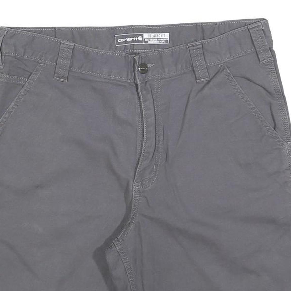 CARHARTT Mens Shorts Grey Casual M W34 Cotton Blend Relaxed Fit Workwear