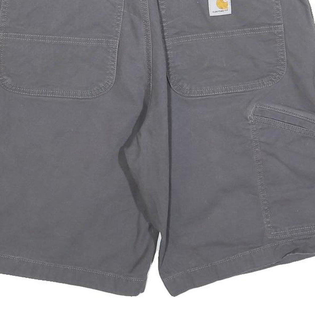CARHARTT Mens Shorts Grey Casual M W34 Cotton Blend Relaxed Fit Workwear
