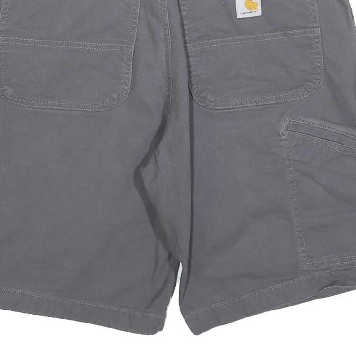 CARHARTT Mens Shorts Grey Casual M W34 Cotton Blend Relaxed Fit Workwear