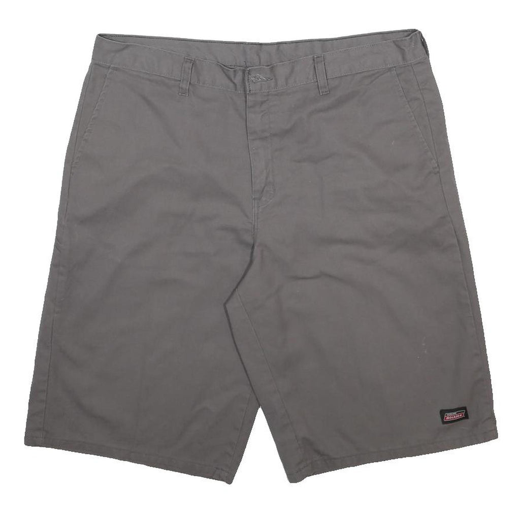 DICKIES Mens Grey Casual Cotton Blend Shorts L W38 Workwear Relaxed Fit