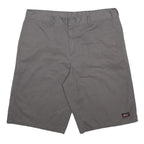DICKIES Mens Grey Casual Cotton Blend Shorts L W38 Workwear Relaxed Fit
