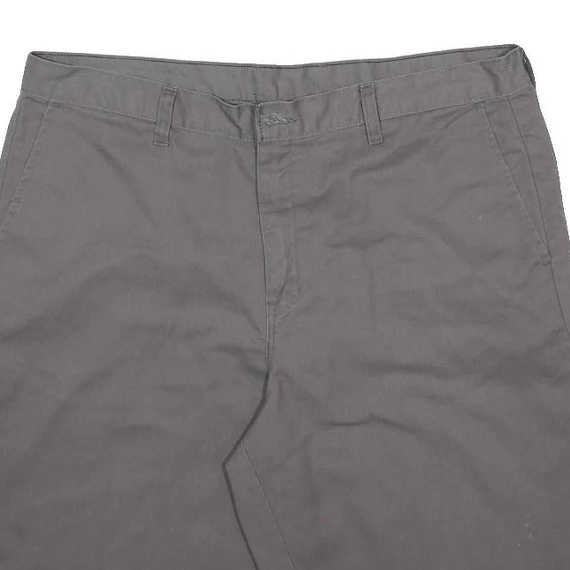 DICKIES Mens Grey Casual Cotton Blend Shorts L W38 Workwear Relaxed Fit