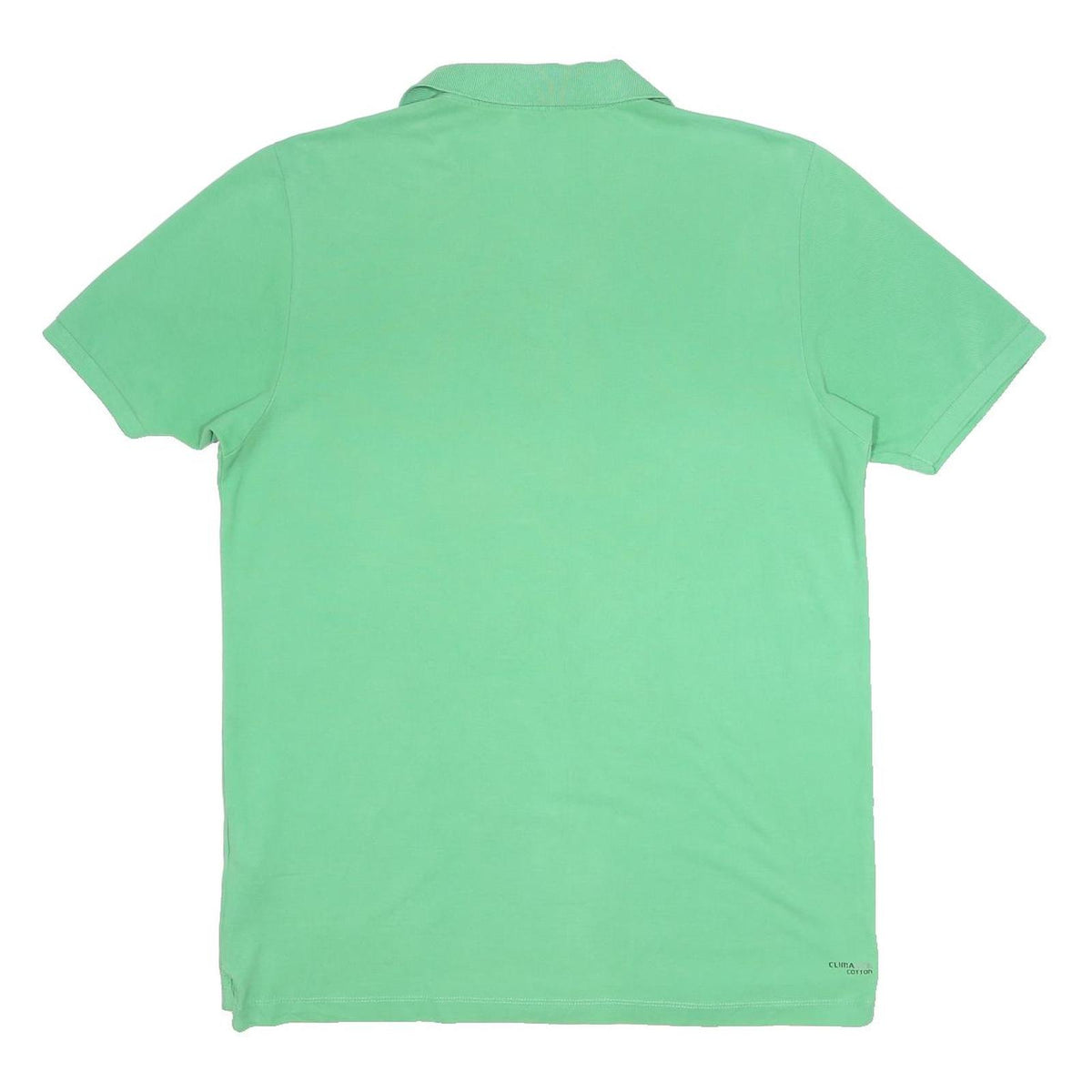ADIDAS Mens Green Polo Shirt XL Cotton Blend Short Sleeve Basic Sport Casual